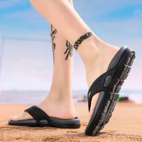 Chanclas antideslizantes para hombre, sandalias negras, ligeras y cómodas - details 8