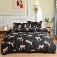 Súper King Seda de Cama con Estampado de Mármol Negro Funda de Edredón Simple Estilo Muebles de Dormitorio Conjunto de Ropa de Cama 220x240 - details 6