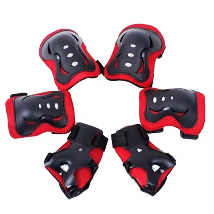 Ciclismo bicicleta niños monopatín deportes de equitación 6 unids/set 6 en 1 coderas muñeca rodillera protectora equipo de protección para niños - 1