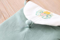 Novedad de verano y primavera para niños, conjunto de ropa étnica para niñas Hanfu de algodón y lino mejorado estilo República de China - details 12