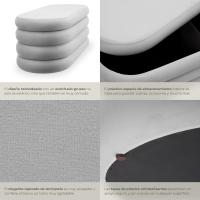 Taburete Almacenaje Bouclé, Carga: 120 kg, MDF, Puff Almacenaje, Taburete Dormitorio, Reposapies Puff, Zapatero Entrada Recibidor, Asiento Acolchado, Ideal Salón Hogar - 42 x 47 cm Crema - details 51
