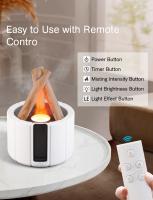 KINSCOTER Difusor de Aroma con Llama Simulada, Humidificador de Aire Ultrasónico con Lámpara LED de Aceite Esencial - details 5
