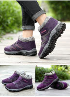 Botas de invierno cálidas de algodón para mujer, zapatos deportivos para exteriores, botas de nieve antideslizantes, botines de nieve antifrío para senderismo para mujer - details 18