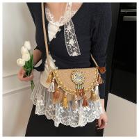 Bolso tejido a mano de verano estilo étnico de paja 2025 moda de interés especial nueva bandolera de hombro para vacaciones en la playa - details 12