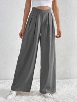 Pantalones de Oficina para Mujer de Cintura Alta y Pierna Ancha Cómoda y Elegante Estilo Clásico de Algodón Ajuste Suelto, No Ajusta, Moda de los 90s - details 19