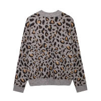 TRAFZA-para Mujer, Jersey elegante con estampado de leopardo y Jacquard, jersey de manga larga con cuello redondo, Top tejido - details 2