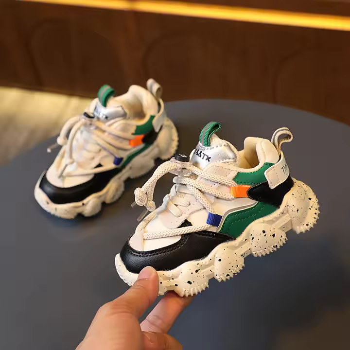Zapatos de cuero para correr, calzado informal para niños medianos y pequeños, tendencia para bebés y niños pequeños - 1