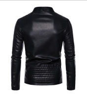 Nueva chaqueta de cuero para hombre, moda delgada de motocicleta juvenil, PU, de otoño e invierno - details 14