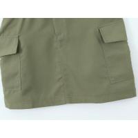 Vestido de trabajo verde militar de manga corta clásico de moda para mujer nuevo personalizado - details 7