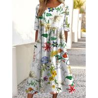 Vestido de verano de manga corta para mujer, vestidos estampados a la moda para mujer - details 6