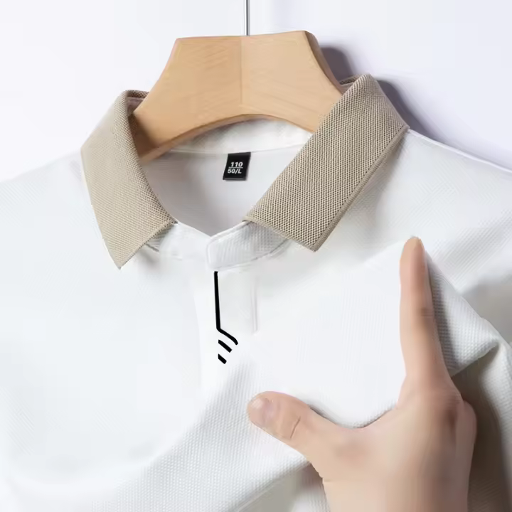 Polo de Verano para Hombres Manga Corta, Transpirable, Camiseta Casual de Alta Gama - 1