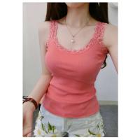 Tops negros, camiseta sin mangas de verano para mujer con Top de encaje, ropa interior roja, camisolas de encaje, ropa interior holgada, chaleco para mujer - details 11