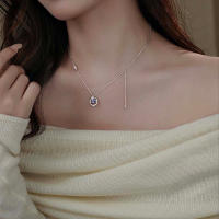 Collar con Colgante de Estrellas Plateado Esterlina S925 Joyería de Moda sin Alergias para Mujeres - details 5