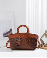 Estilo de bolso de mujer nuevo patrón de cocodrilo personalizado anillo hombro oblicuo span bag - details 3