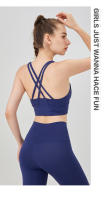 ZHUMU GYM Deportiva Prenda Sujetador de Yoga Cruzado de Espalda A Prueba de Golpes Fitness para Mujeres Tops de Crop de Nylon y Spandex - details 10