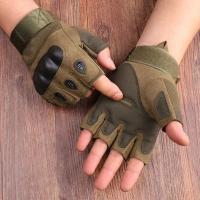 Guantes de medio dedo para hombre, guante táctico para exteriores, deportes, Airsoft, motocicleta, ciclismo - details 4