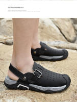 Verano dos usan zapatillas de playa, sandalias deportivas al aire libre y zapatos de montañismo. - details 31