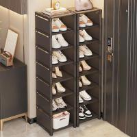 Organizador de zapatos de pared, estante estable que ahorra espacio para zapatillas y zapatos, gabinete de plástico apilable - details 2