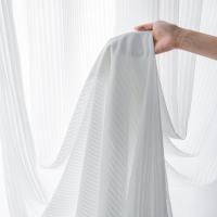Sala de estar moderna translúcida, cortinas de dormitorio, persianas para ventanas de dormitorio, niños, 2 piezas, color blanco - details 5