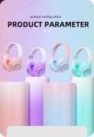 Auriculares inalámbricos Bluetooth 5,3 estéreo envolvente con micrófono para niños, auriculares cómodos y saludables, tarjeta TF, luz RGB colorida y bonita - details 15