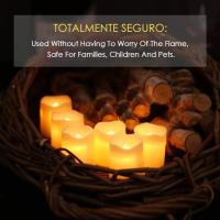 Vela LED sin llama para decoración de Halloween y Navidad, luz de té blanca cálida, deseos creativos, 24 piezas por juego - details 0