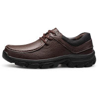 Abnkarwin Zapatos Casuales para Hombres de Cuero Genuino Tamaño Grande para Primavera y Otoño en Negro y Marrón Anti-Deslizante para Exteriores Material de Punta de Cuero Natural - details 11