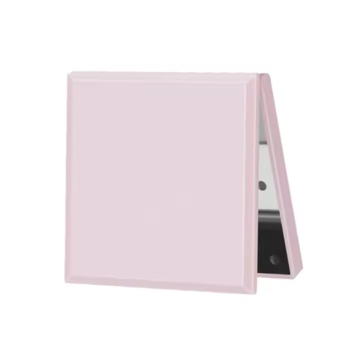 Espejos de maquillaje plegables para mujer, lámparas LED de 6 LED, luces cosméticas para dama, espejo de bolsillo, Puerto compacto - 1