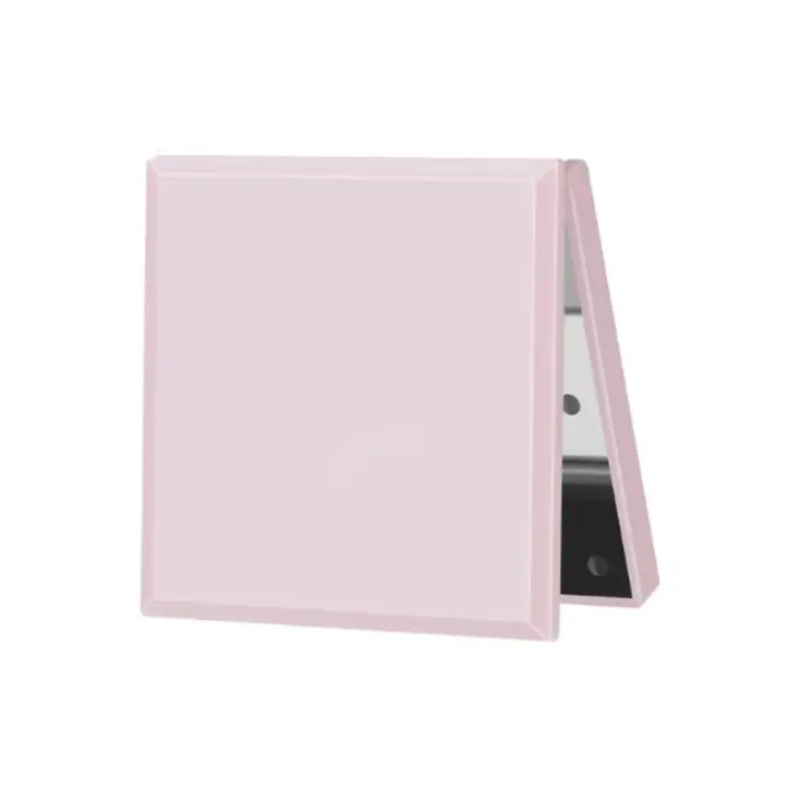 Espejos de maquillaje plegables para mujer, lámparas LED de 6 LED, luces cosméticas para dama, espejo de bolsillo, Puerto compacto - 1