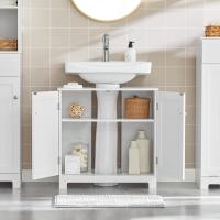 Armario de Baño de Suelo con 1 Estante y 2 Puertas 60 x 30 x 60 cm Ideal para Almacenamiento de Lavabo - details 3
