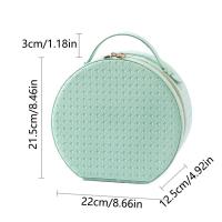 Estuche de maquillaje portátil con luces, divisores ajustables, organizador de artículos de tocador de viaje de cuero PU, cierre de cremallera, alimentado por USB - details 0