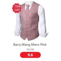 Chaleco S-5xl de 20 colores para hombre, chaleco ajustado de seda lisa, rosa, azul, negro, rojo, morado, blanco y caqui, chaqueta sin mangas Barry Wang - details 35