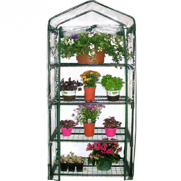 Cubierta de Mini Jardín de Plástico PVC Anti-UV y a Prueba de Viento Reemplazo de Cubierta de Invernadero de 4 Capas Artículos Normales para Exteriores y Jardín - 1