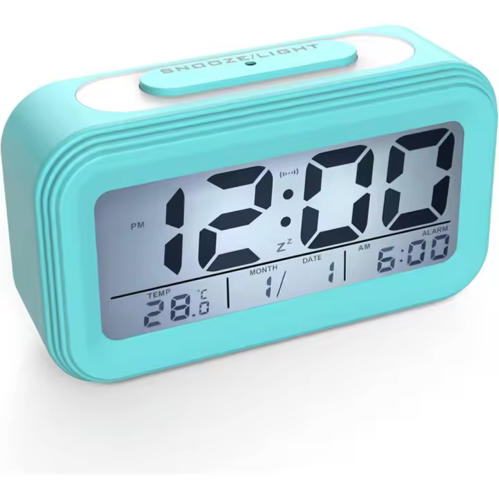 Coolzon Reloj Digital, Batería para Niños y Adultos, Reloj Despertador de Viaje Silencioso con Pantalla LED Calendario Temporizador de Temperatura - 1