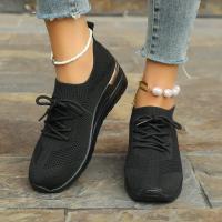 Zapatillas de deporte informales para mujer, zapatos de malla transpirables con cordones, Tenis de plataforma para caminar y correr, moda de verano - details 14