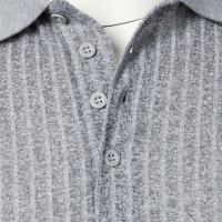 Ropa deportiva para correr para hombre, poste de pie de manga corta de alta elasticidad de verano, suéter básico de punto fino - details 52