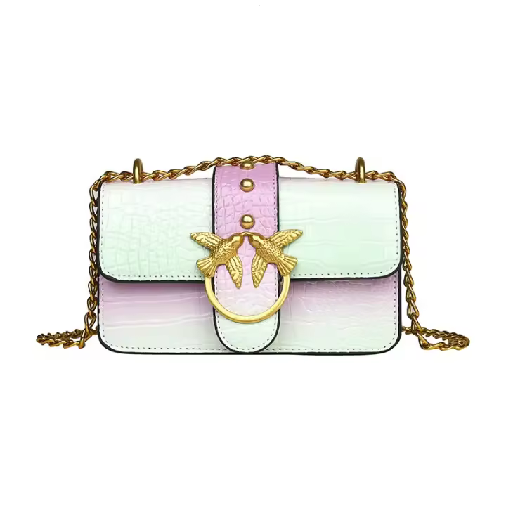 Nueva bolsa de las mujeres, la lucha contra la cadena de piedra patrón de hombro crossbody bolsa, estilo urbano simple - 1