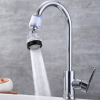 Filtro giratorio de 360 ° para grifo de cocina, eliminación de cloro, aireador antisalpicaduras, boquilla de ahorro de agua para baño, purificación de agua - details 6