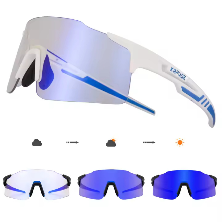 KAPVOE-gafas de sol fotocromáticas para ciclismo, lentes deportivas para bicicleta de montaña, color rojo o azul, para hombre - 1