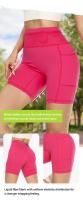 Mallas deportivas multifuncionales con bolsillo de malla para mujer, pantalones cortos de Yoga para Fitness sin costuras, pantalones cortos para correr con bolsillos reflectantes - details 2