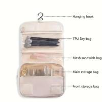 Bolsa de Higiene Personal Impermeable Almacenamiento Colgante de Malla con Bolsillos para Viajes - details 5