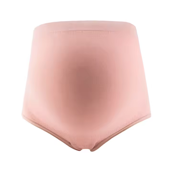Pantis de Maternidad de Algodón de Cintura Alta Soporte Abdominal, Color Sólido, Transpirable para Mujeres Embarazadas Estilo BRIEF, Acolchado en Nylon, Retirable - 1