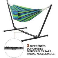 Hamaca Ajustable con Soporte 310/320/330*101*101,5cm Carga de 200kg Para Jardín Patio - details 14