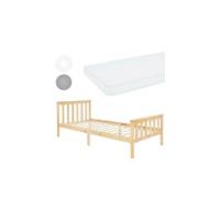 Cama Infantil Tipi Gris Claro con Colchón De Espuma Fría 80x160 cm Protección Anticaída Somier Estructura Listones De Madera Maciza De Pino para Niñas Y Niños Forma De Tienda Cuna Juvenil - details 14