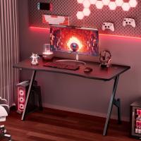 120 x 60 cm Escritorio Gaming Ergonómica Gamer Fibra Carbono para Ornador Portavasos y Gancho para Auriculares - details 8