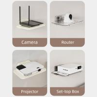 Estante de almacenamiento para enrutador Wifi inalámbrico con ventosa, soporte de almacenamiento montado en la pared transparente sin taladro, resistente al agua con soporte de carga fuerte - details 6