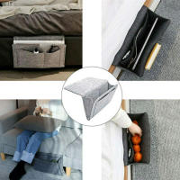 Organizador de fieltro para almacenamiento de cama, bolsa antideslizante para cama, sofá colgante lateral, Control remoto, bolsillos - details 3