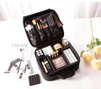 Moda Nueva Bolsa de Cosméticos con divisiones, bolso de maquillaje multifuncional portátil - details 8