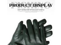 Guantes de piel de oveja para mujer, manoplas cortas de terciopelo fino para pantalla táctil, de cuero, de buena calidad, para invierno, 2226 - details 210
