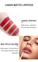 Lápiz Delineador de labios mate, taza antiadherente de larga duración, no se decolora, resistente al agua, terciopelo pigmentado, Kit de brillo de labios, Cosméticos de belleza, maquillaje Gif - details 3