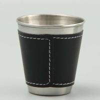 Villa para acampar al aire libre, juego de tazas VIE, suministros para picnic, copas de vino y cerveza de acero inoxidable, cuero PU, 30/70 ml, 4 piezas. - details 15
